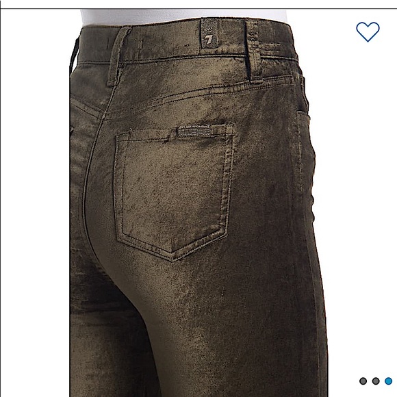 7 For All Mankind Hi Waist Velveteen Skinny Pant - Picture 3 of 4
